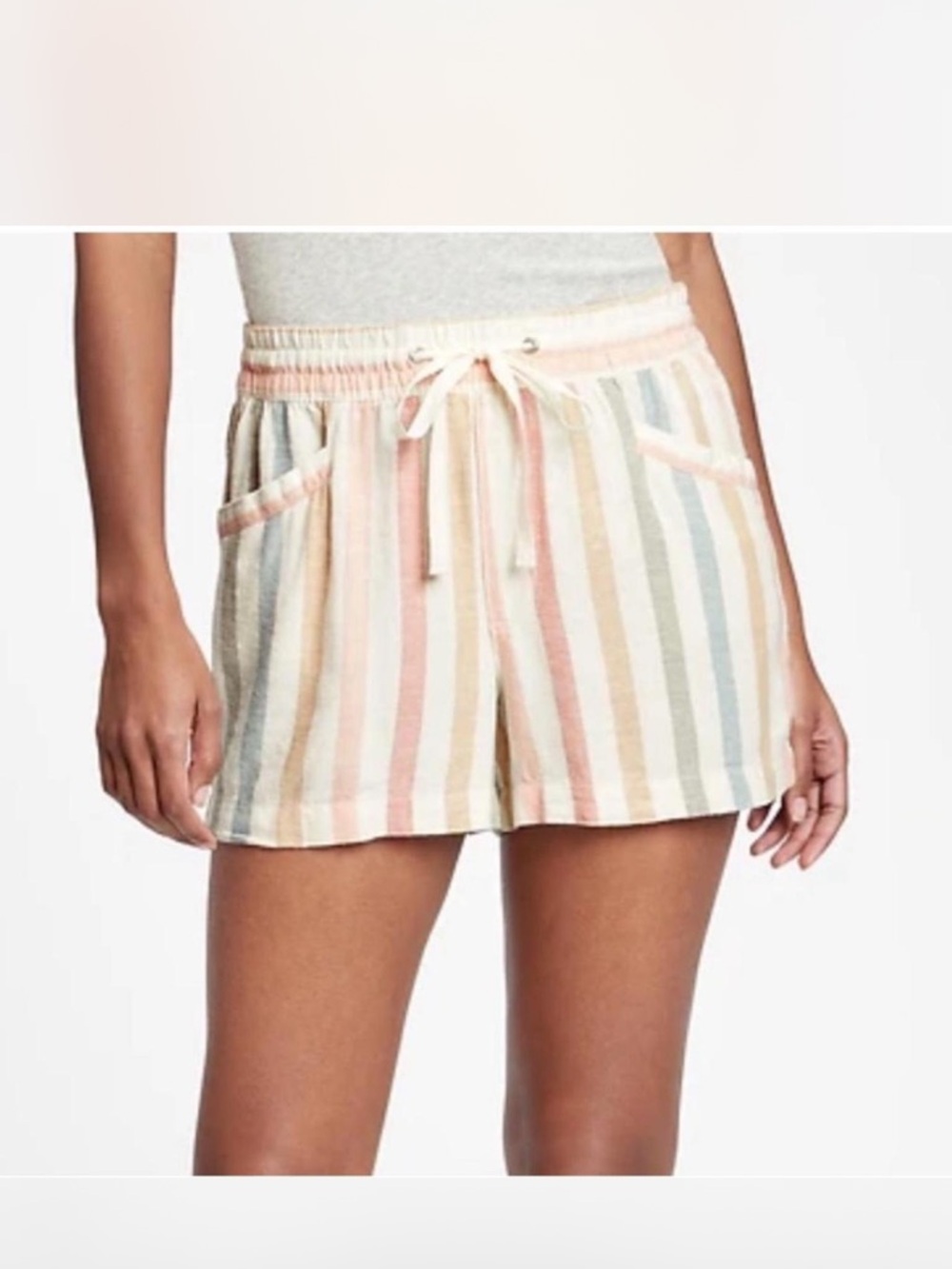 GAP Pastel Striped Drawstring Shorts